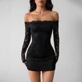 Robe En Dentelle à Épaules Dénudées