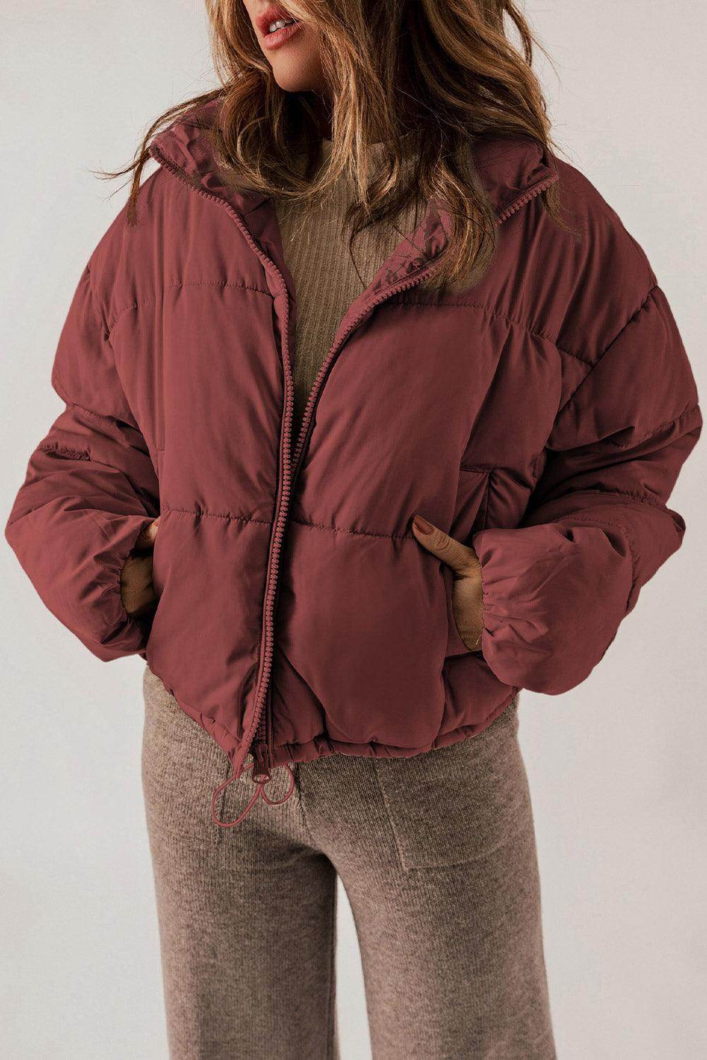 Manteau d’Hiver à Col Rabattu