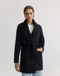 Manteau en Laine Ceinturé